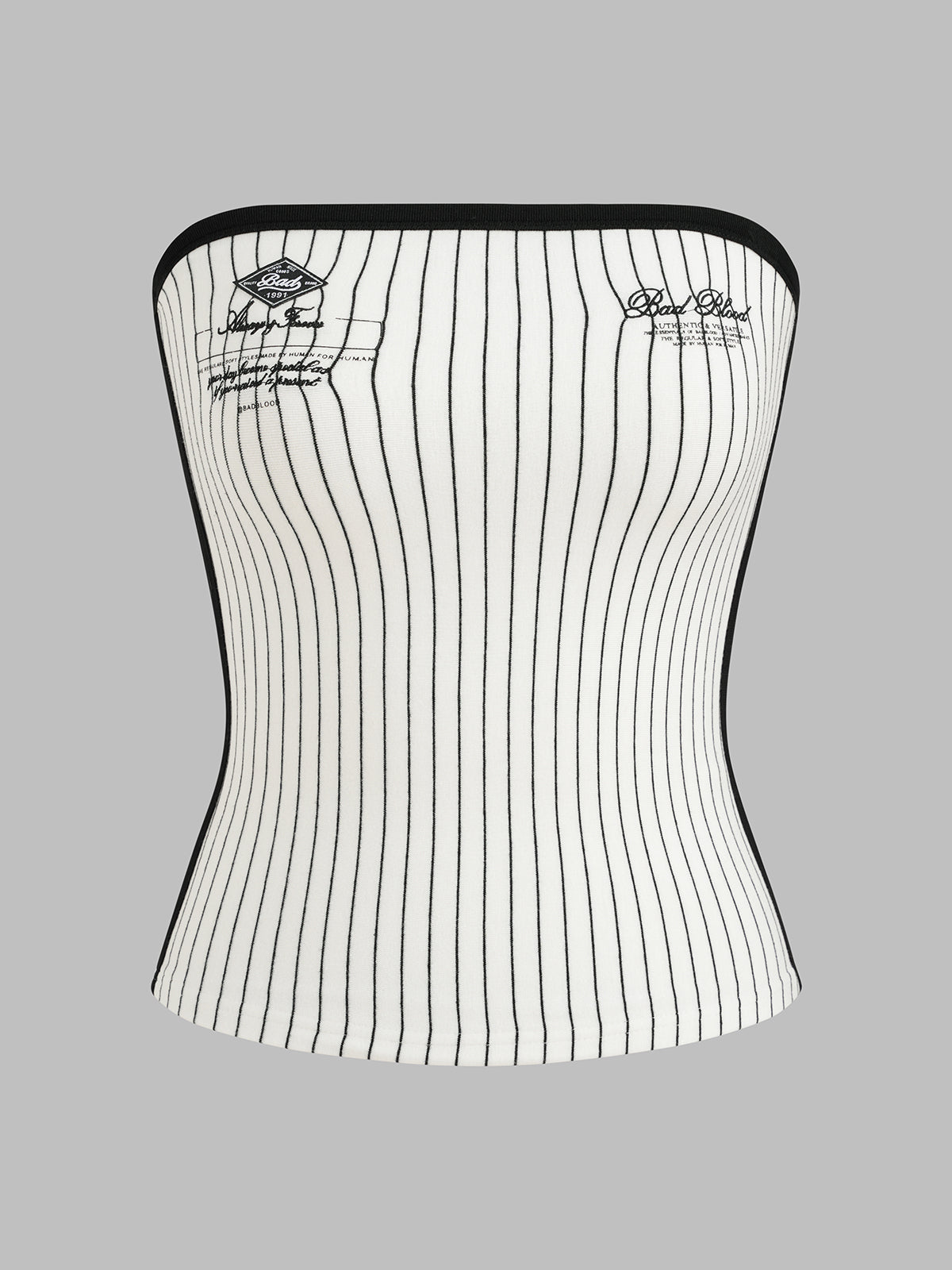 Halftime Pirouette Top – White Stripe