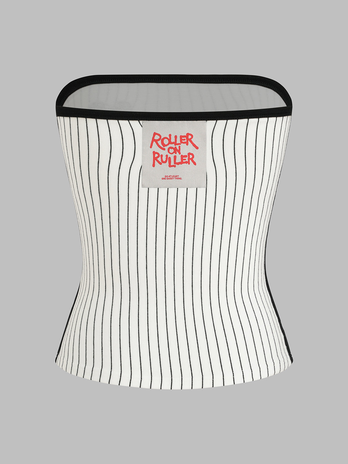 Halftime Pirouette Top – White Stripe