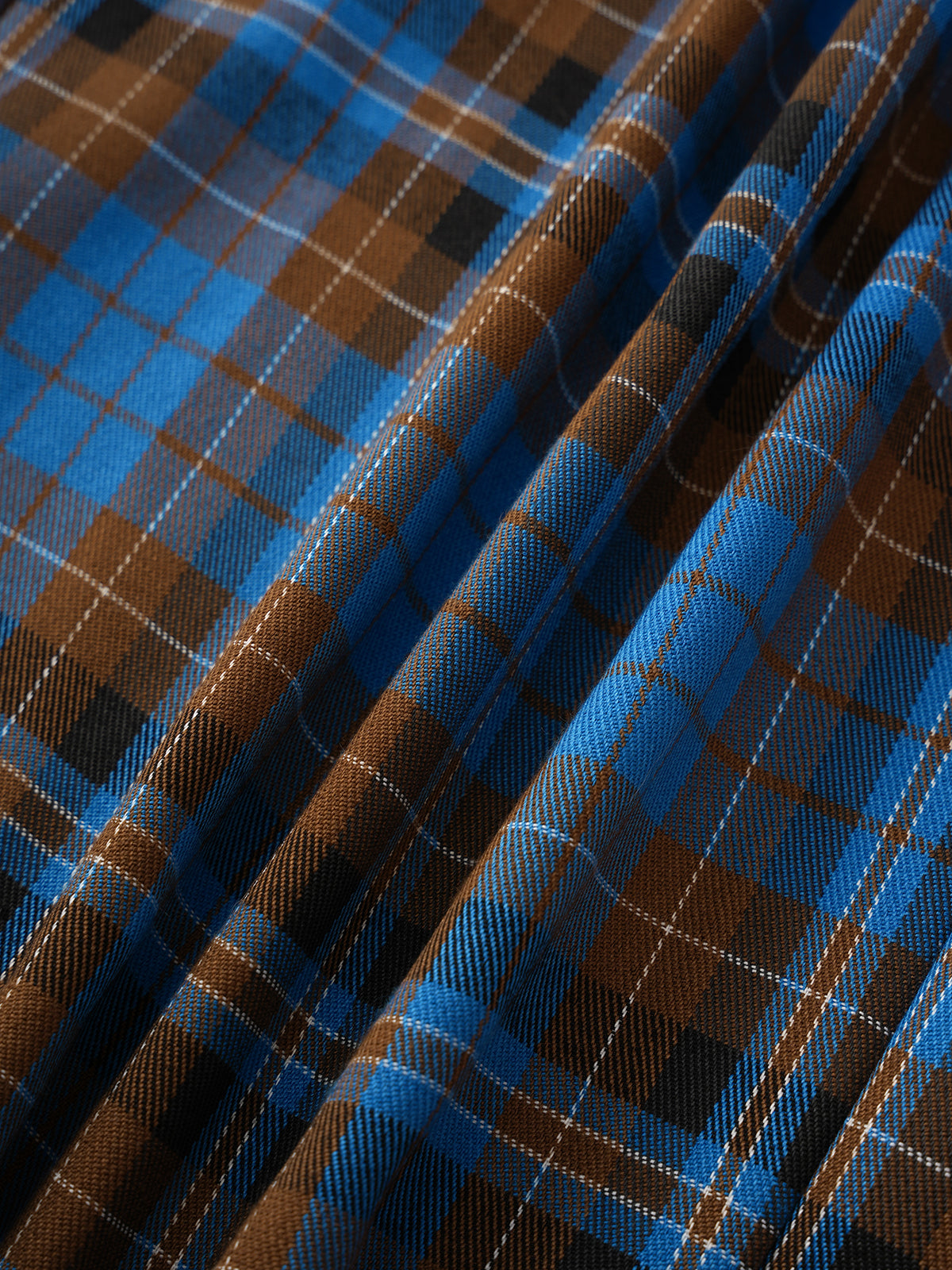 Co-ed Dorm Wide-leg Check Pants - Blue