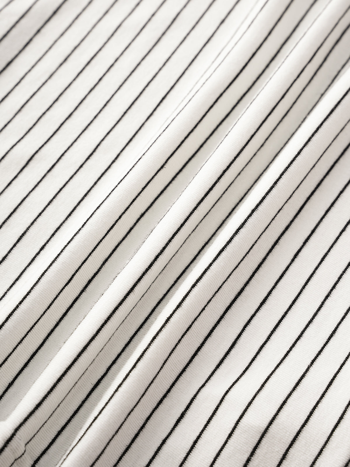 Curveball Sleeve Top – White Stripe