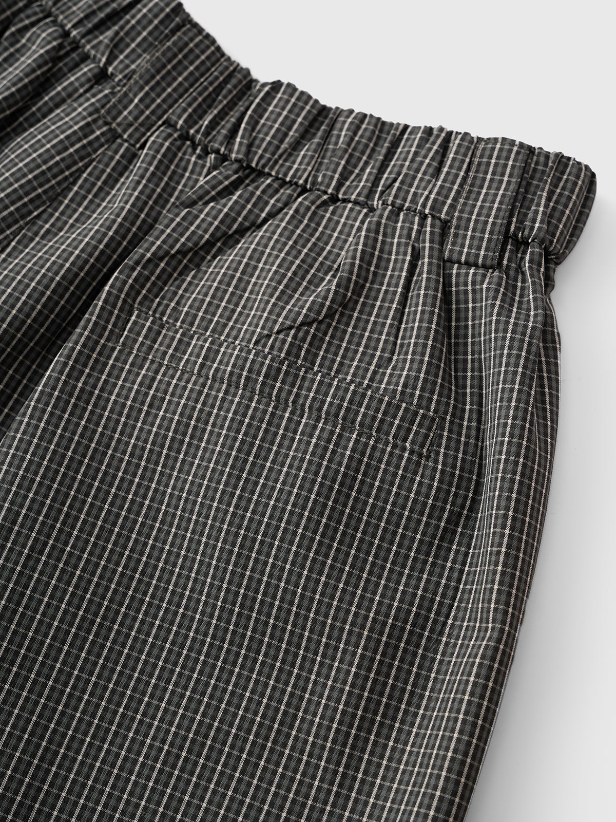 Co-ed Dorm Straight Check Shorts - Black