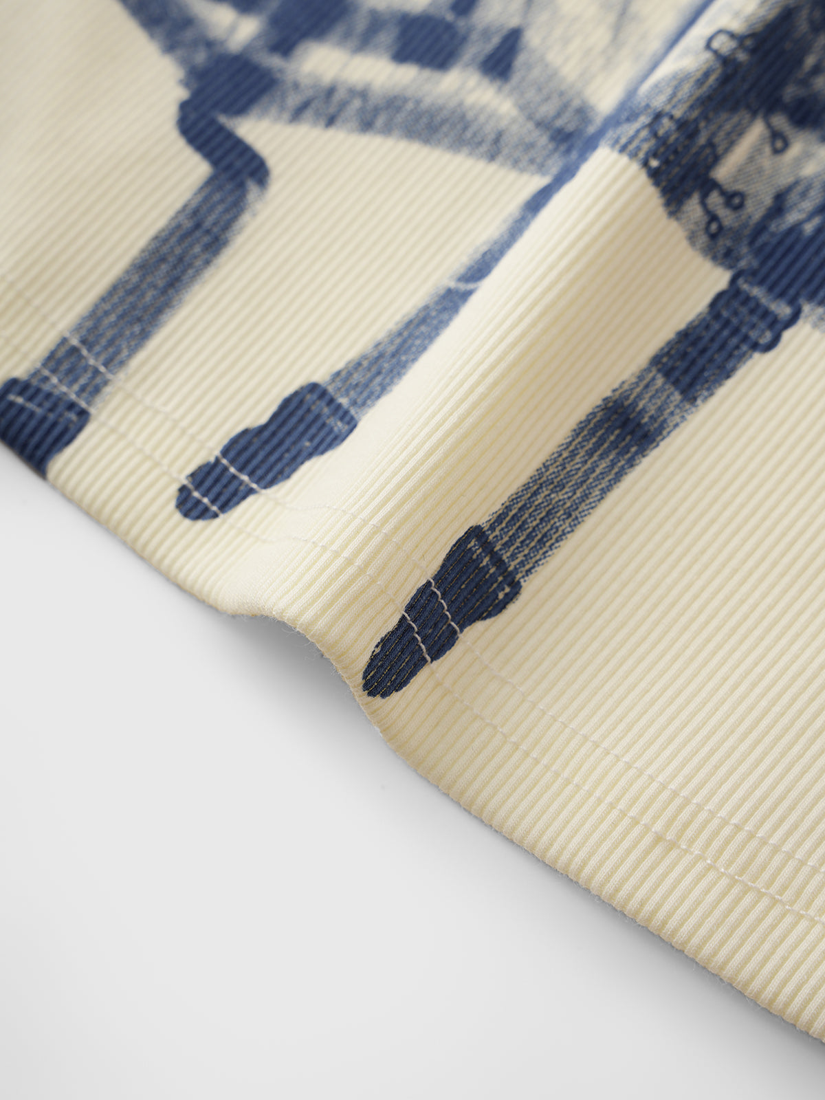 Brick Lane Skimming Denim Print Tank Top - Blue