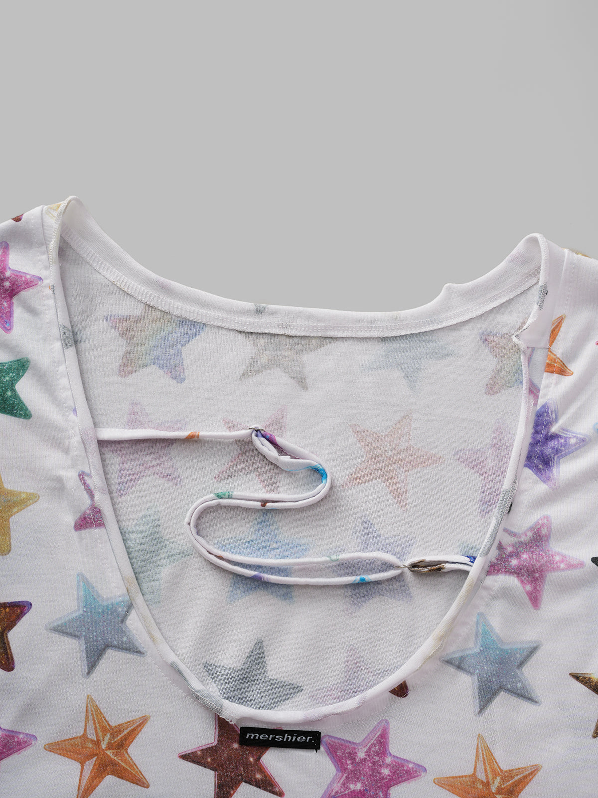Brick Lane Baggy Star Top - White