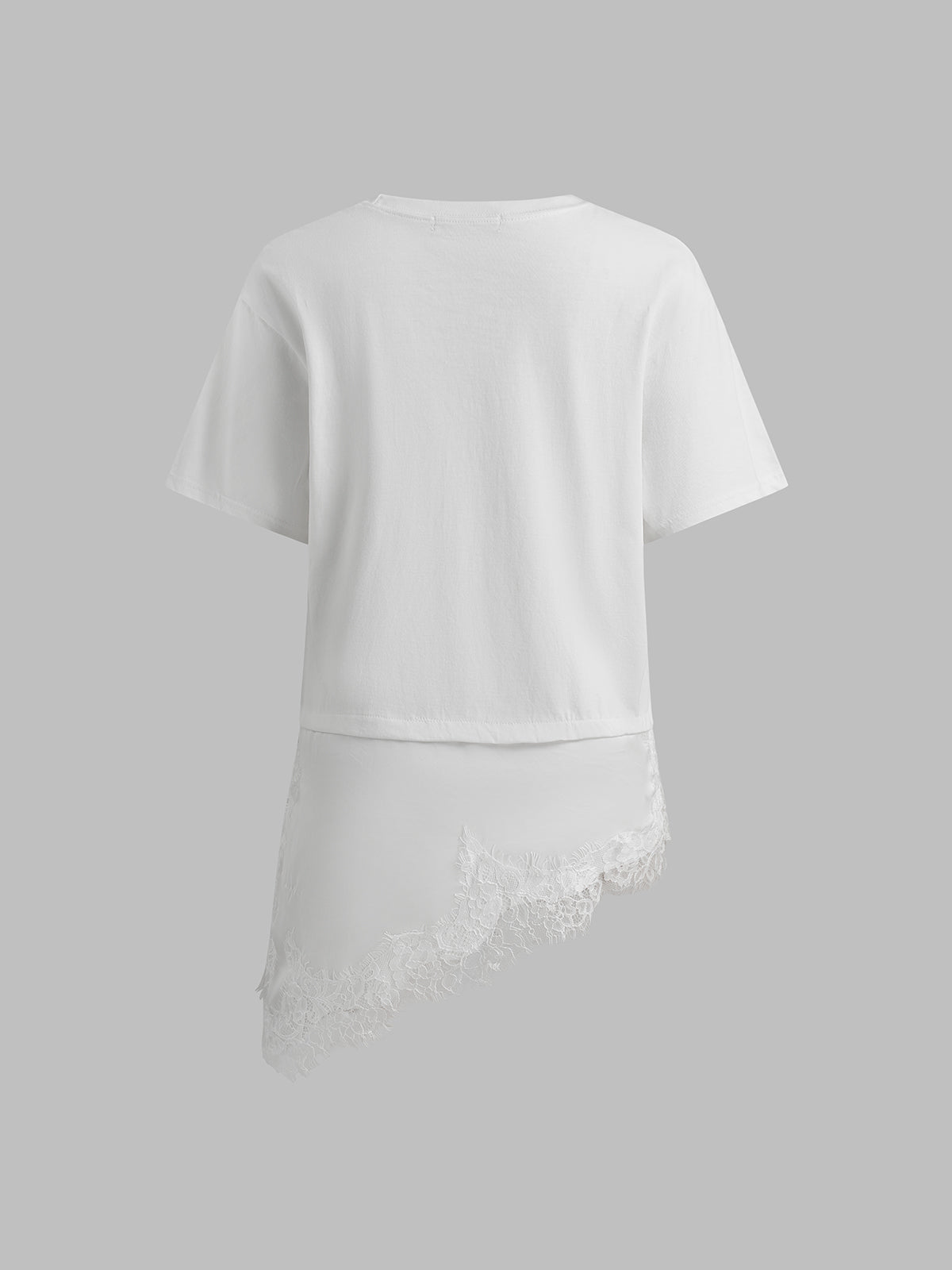 Brick Lane Loose Lace T-Shirt - White