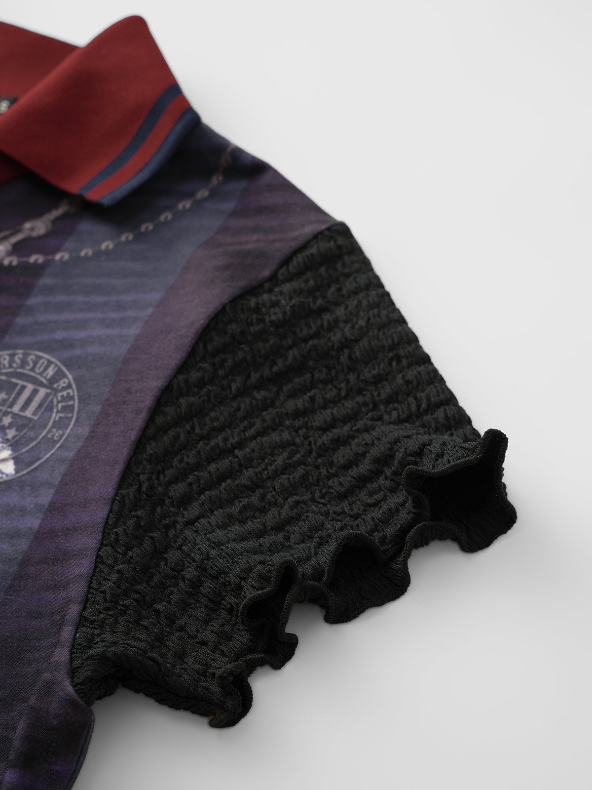 Brick Lane Skimming Print Jersey T-Shirt - Blue