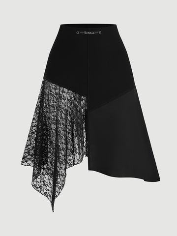 After Dark Email Skirt - Black Black
