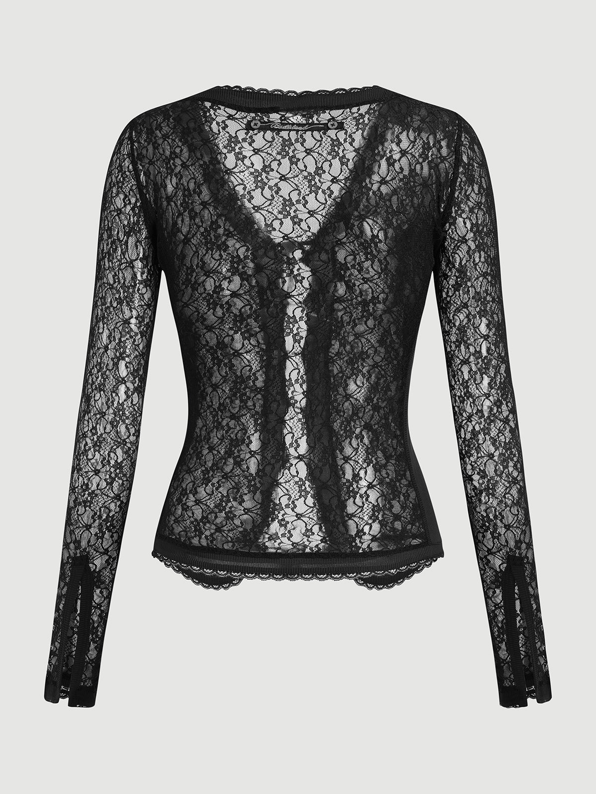 After Dark Email Tee - Lace Black