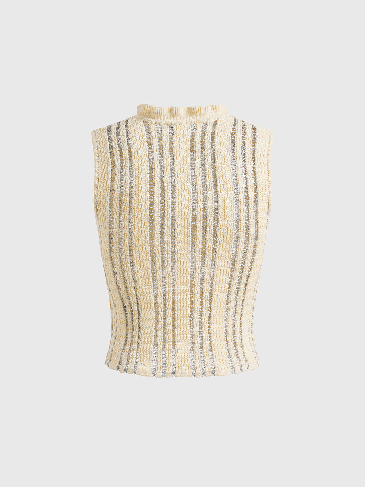 Brick Lane Skimming Ruched Tank Top - Beige