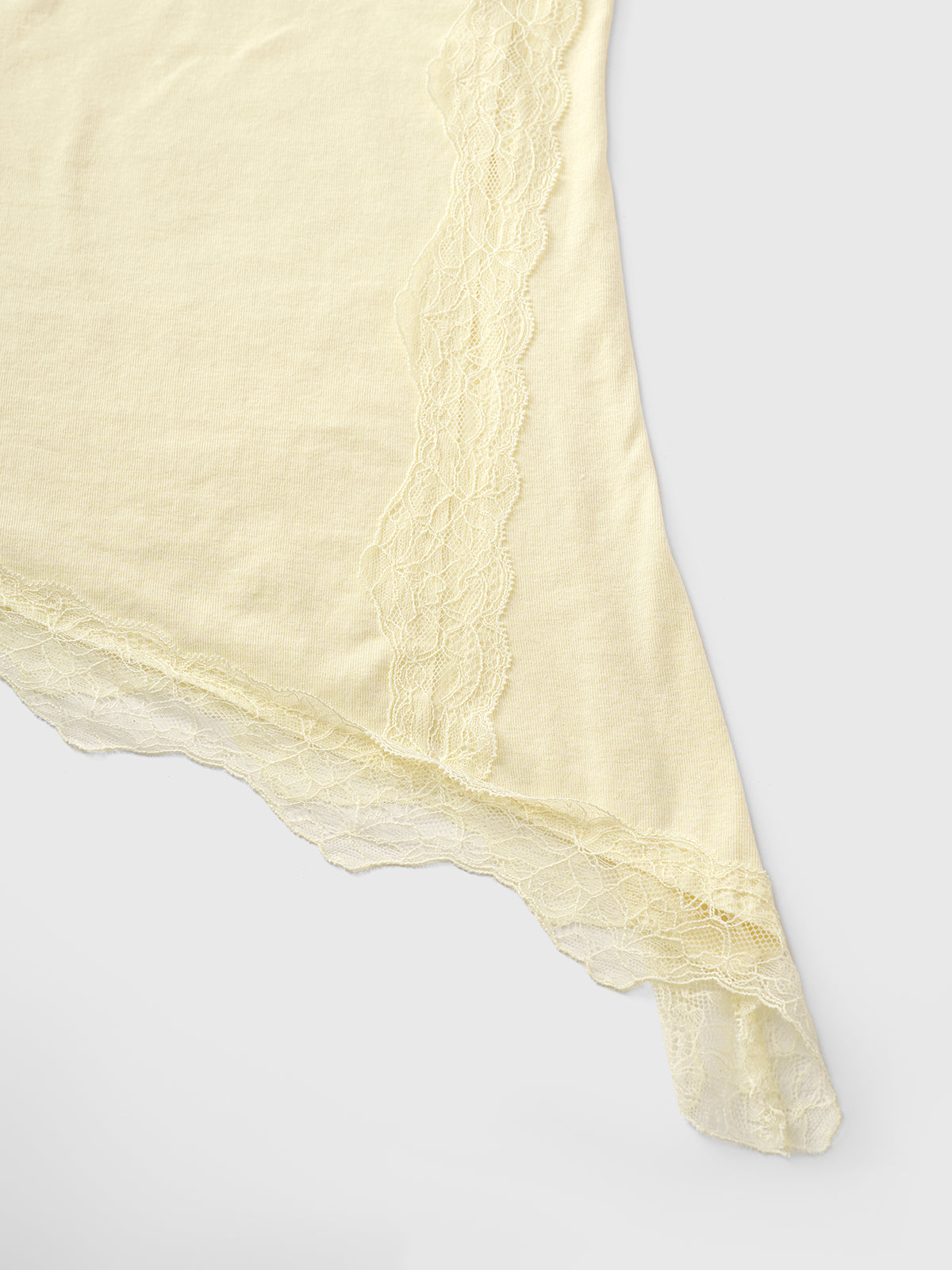 Brick Lane Asymmetric Lace Cami - Yellow