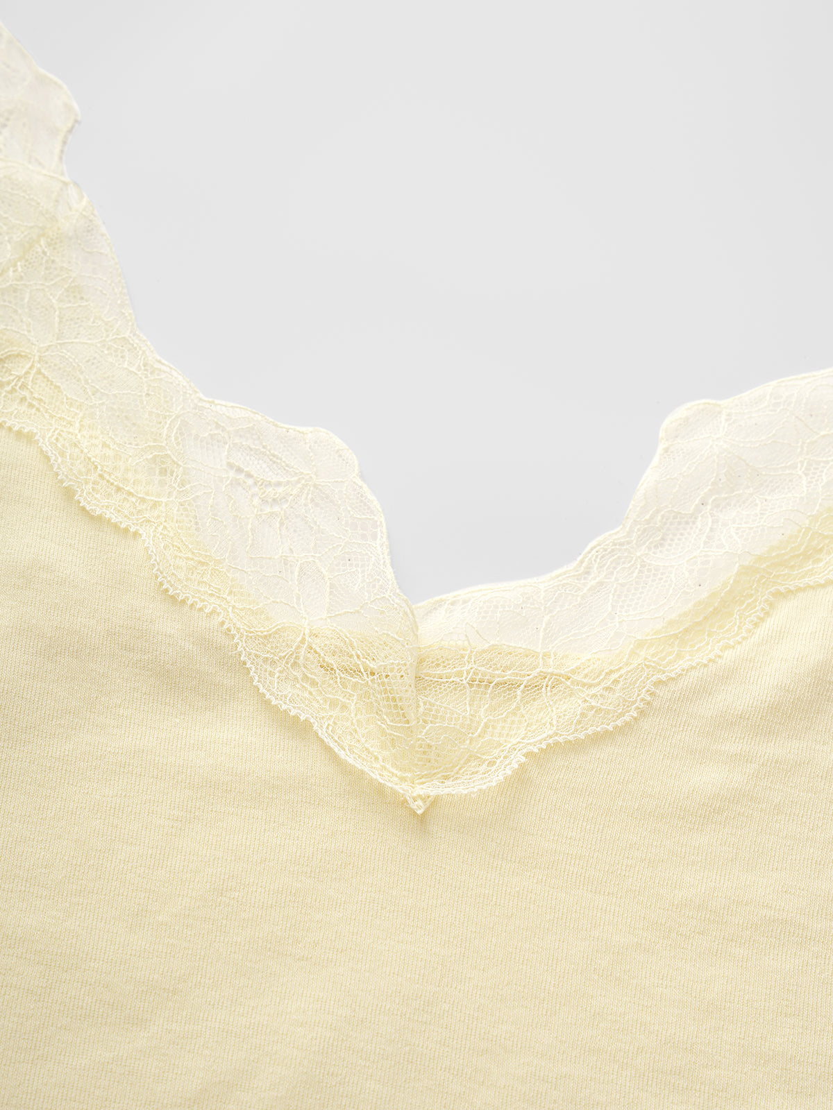 Brick Lane Asymmetric Lace Cami - Yellow