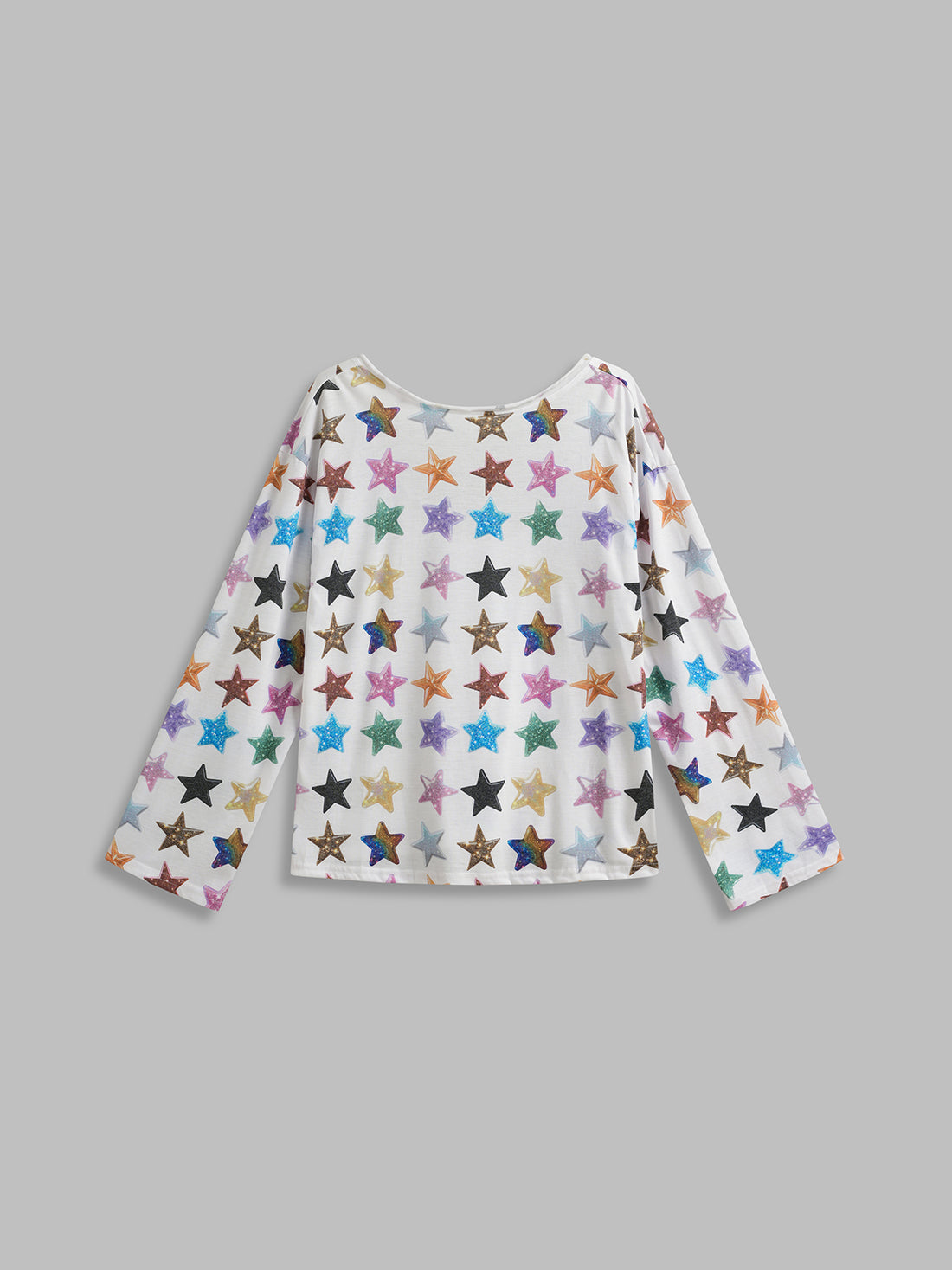 Brick Lane Baggy Star Top - White
