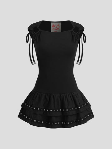 Backroom Hours Dress - Shadow Black