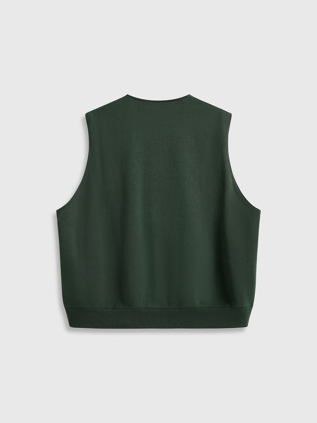 Co-ed Dorm Baggy Check Letter Vest - Green