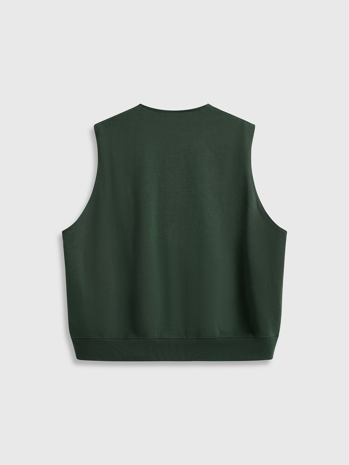 Co-ed Dorm Baggy Check Letter Vest - Green