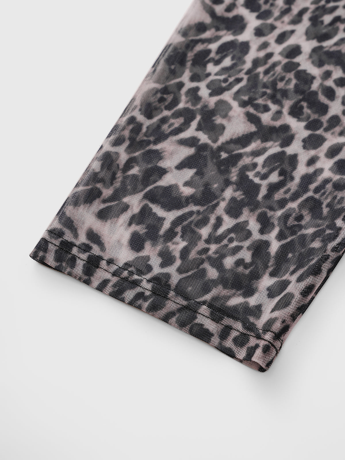 Co-ed Dorm Baggy Leopard Layered T-Shirt - Black