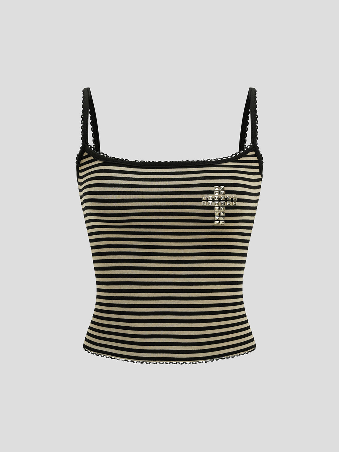 Close Track Knit Set Cami Top - Ink Brass