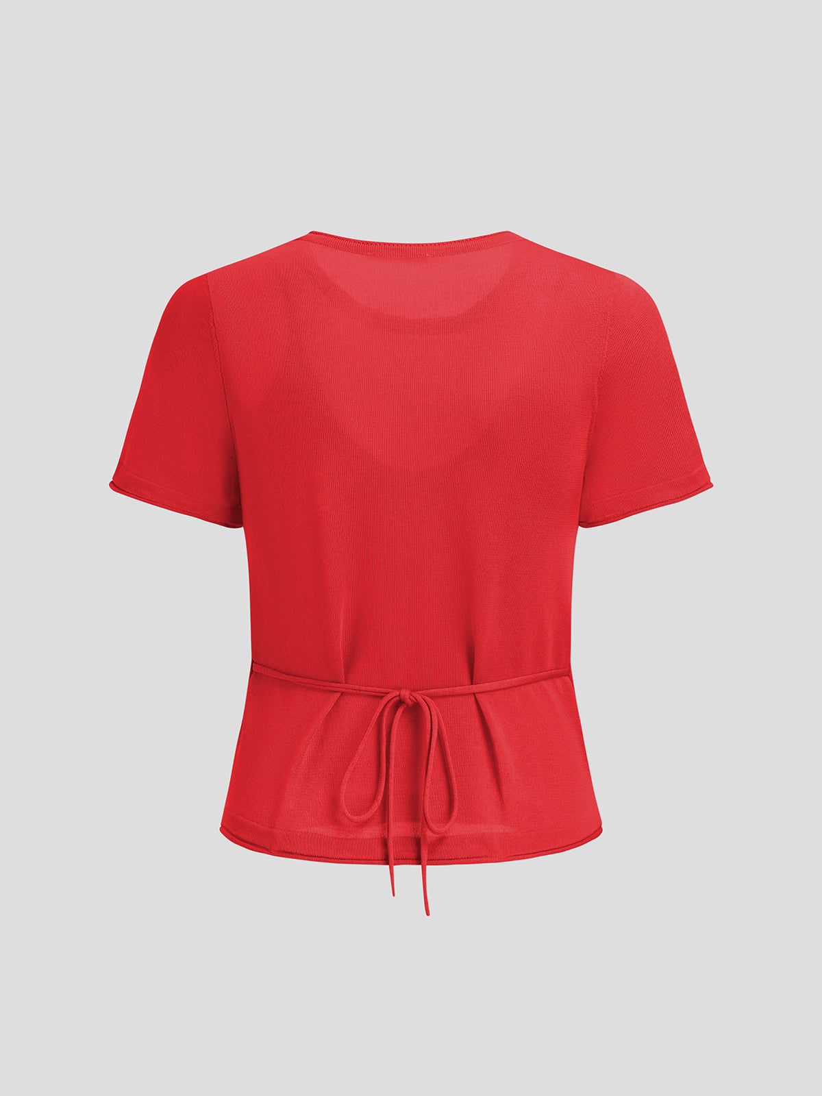 Soft Cue Knit Tee – Signal Red