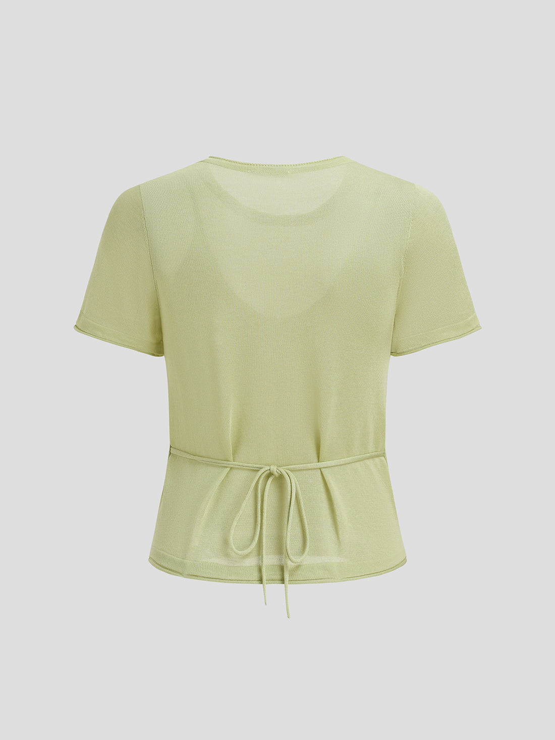 Soft Cue Knit Tee – Dusty Lemon