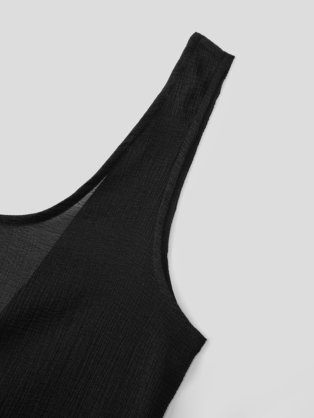 Peplum Pulse Tank Top - Black Black