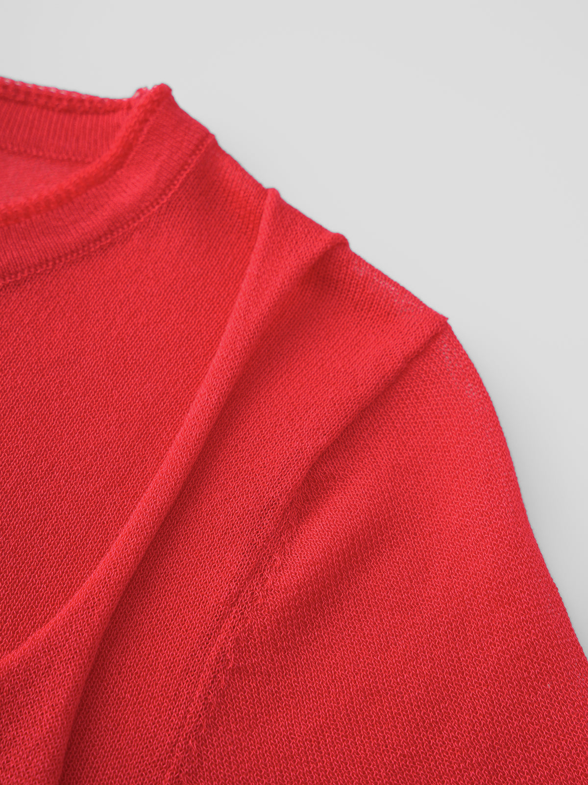 Soft Cue Knit Tee – Signal Red
