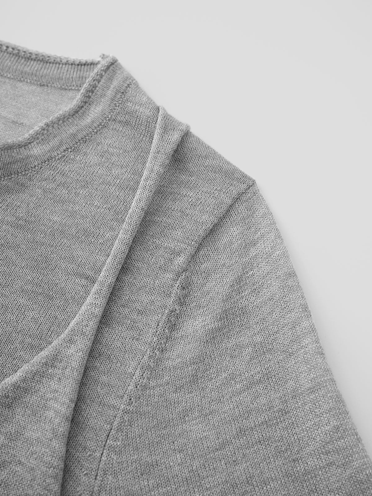 Soft Cue Knit Tee – Sidewalk Grey