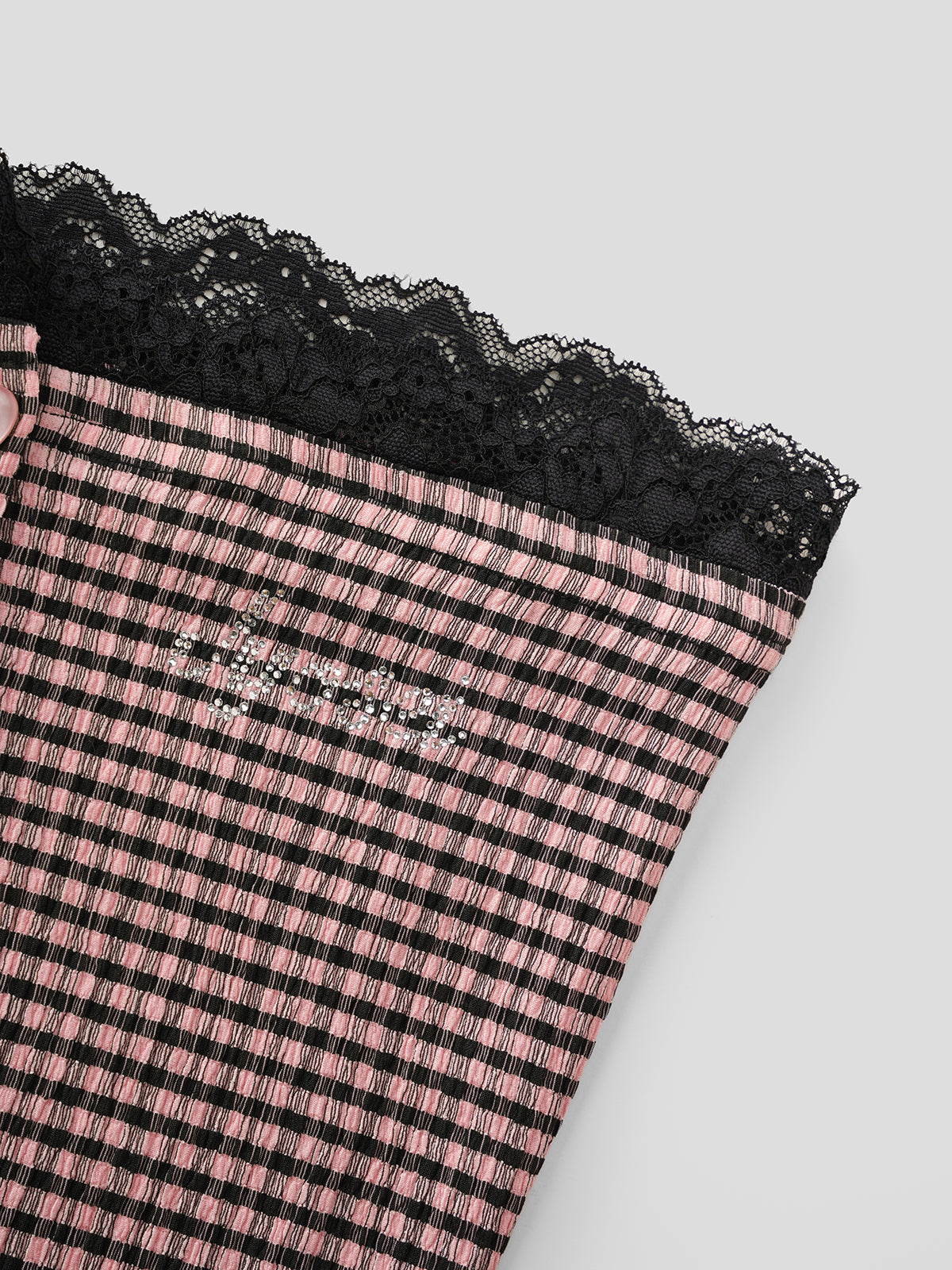 Static Wave Sleeve Top - Wine Stripe