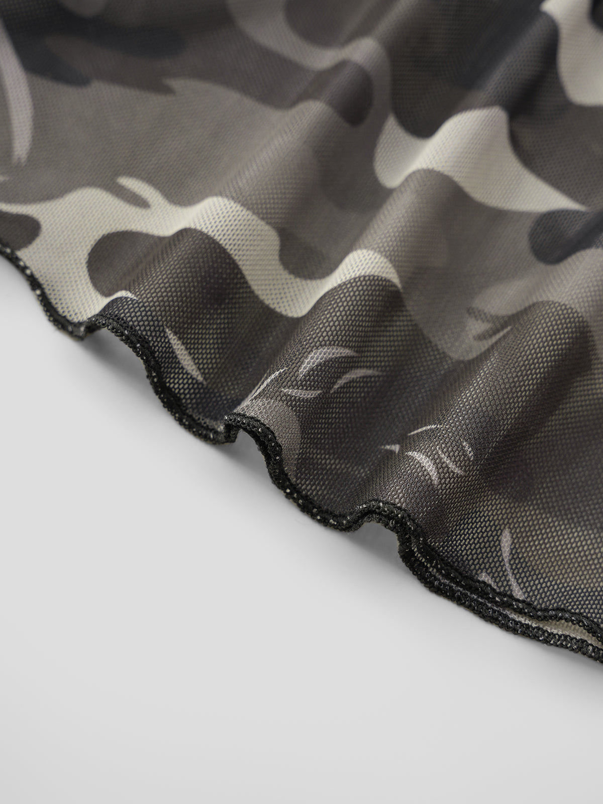 Concrete Garden Mesh Dress - Smoke Grey