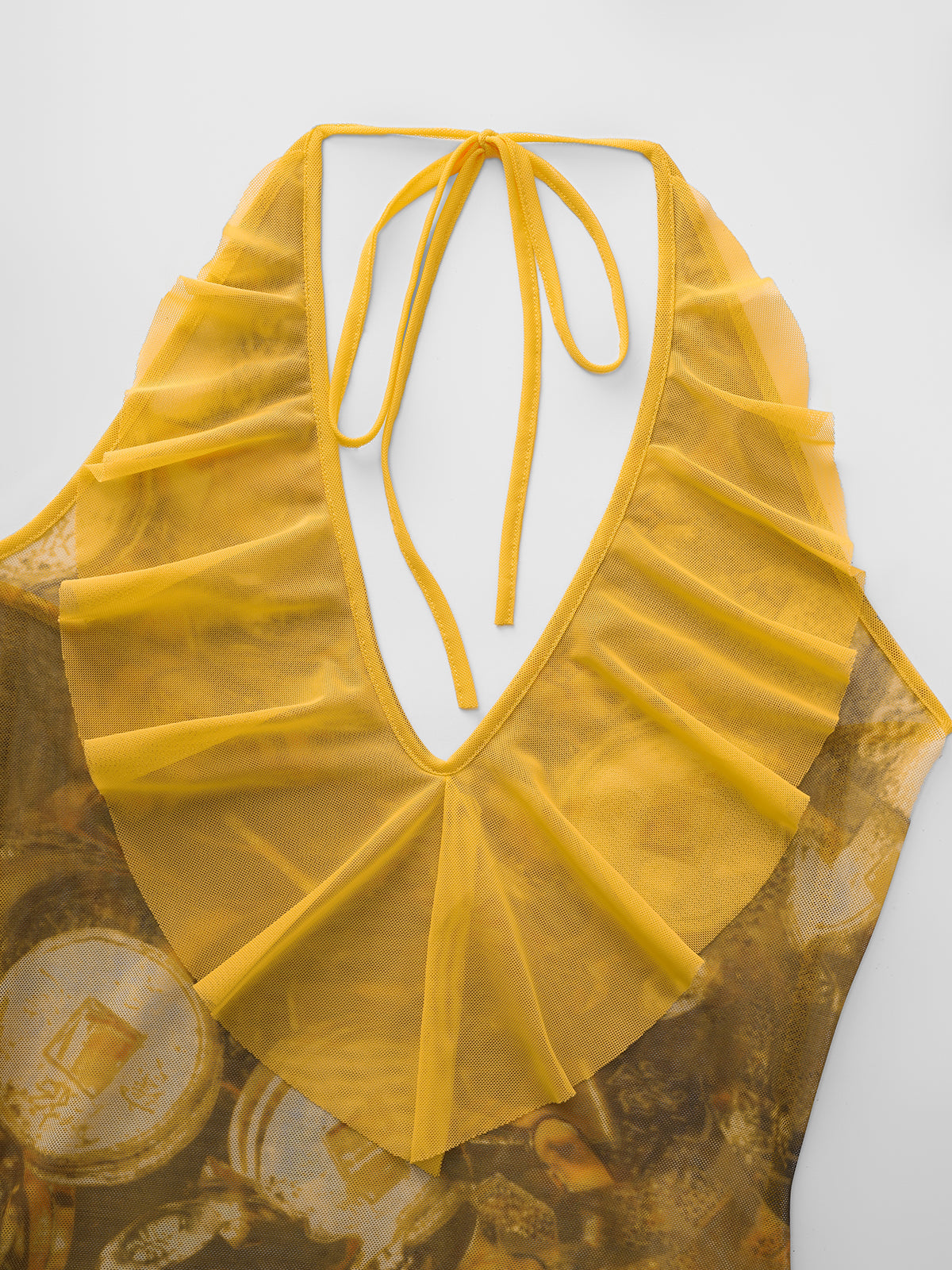 Brick Lane Halter Fringe Maxi Dress - Yellow