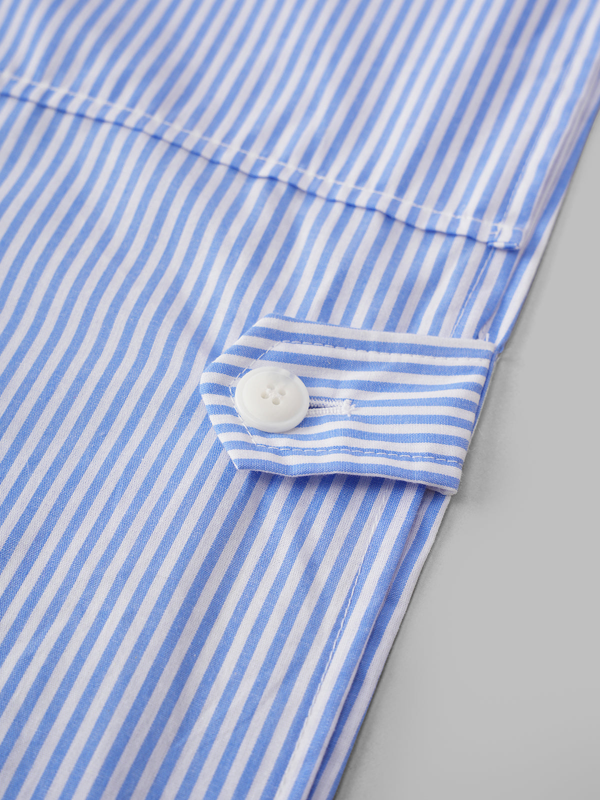 Lace Mix Stripe Shirt - Blue White