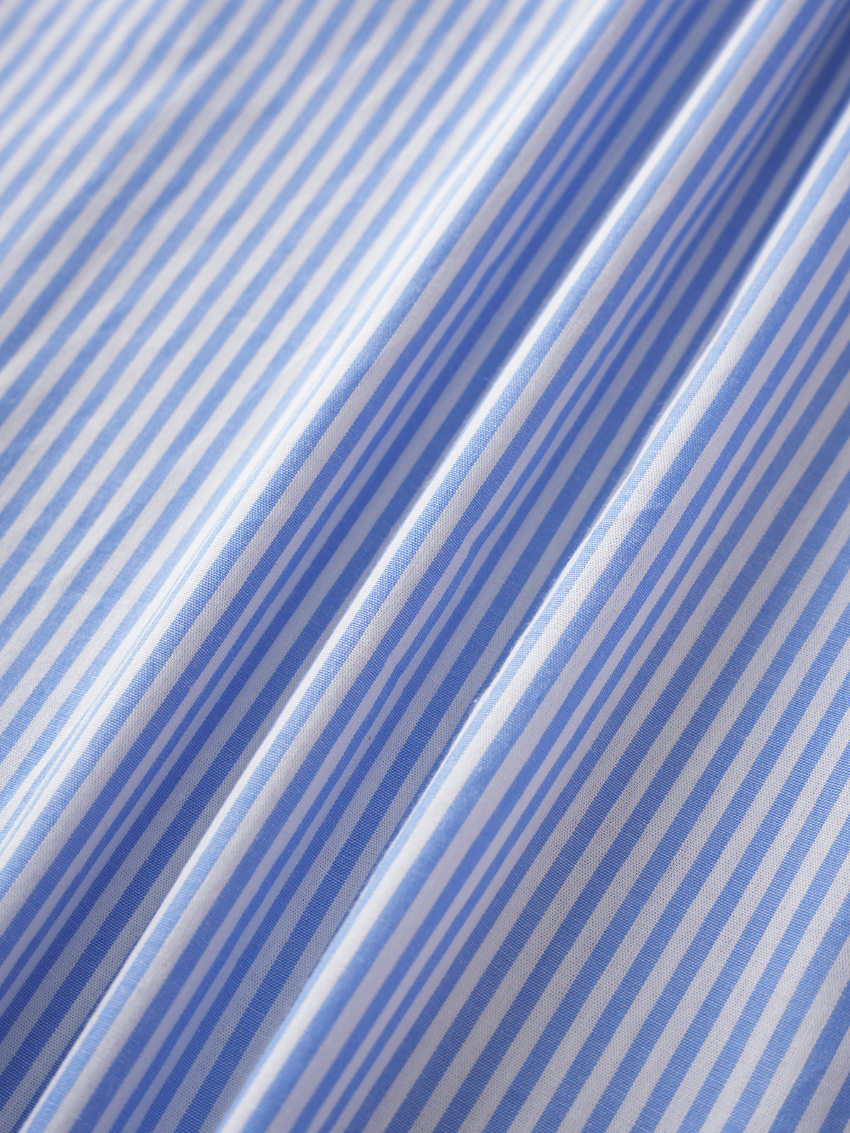 Lace Mix Stripe Shirt - Blue White