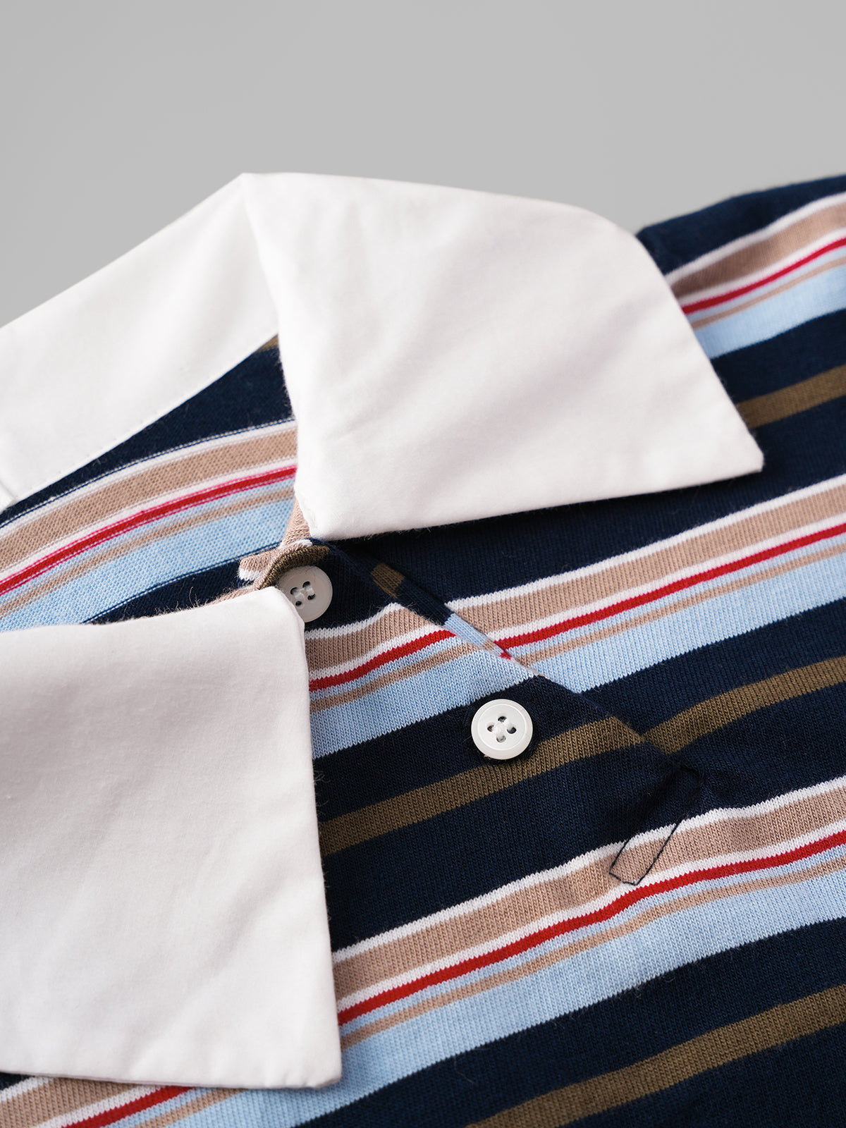 Borrowed Collar Tee - Ink Stripe