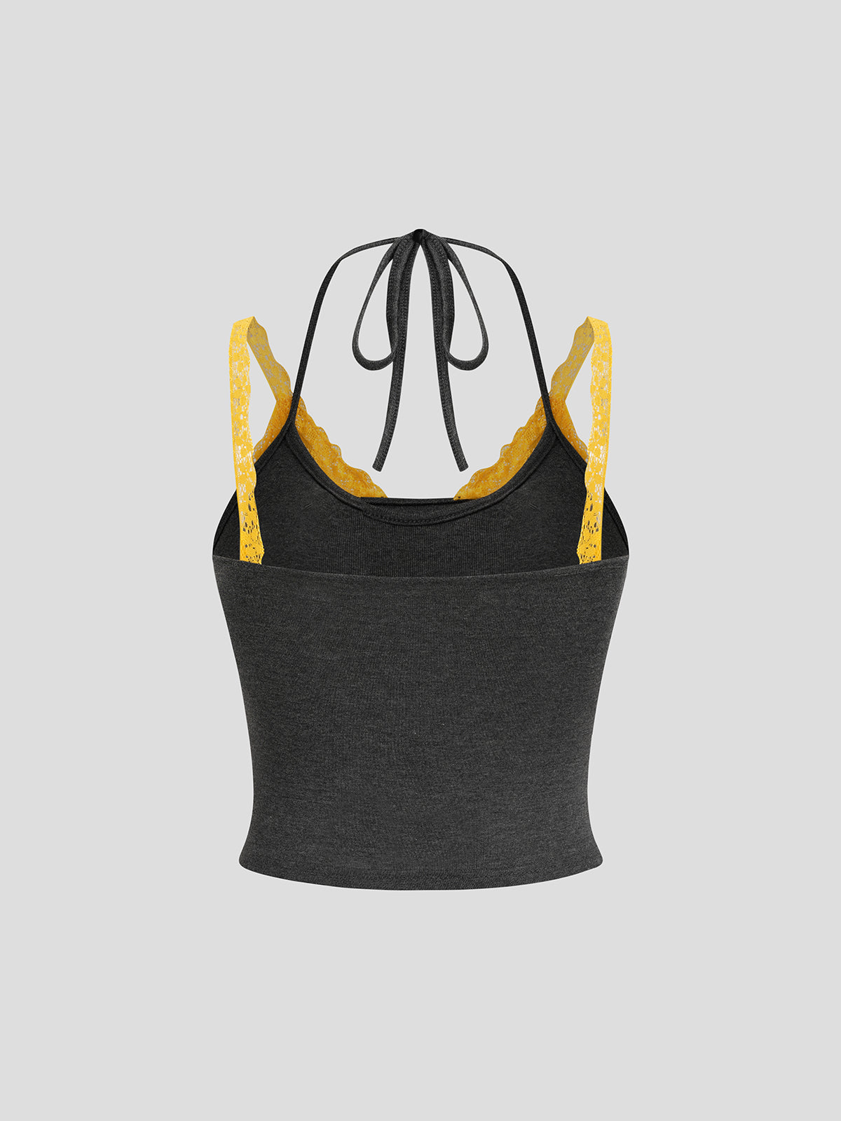 Graffiti Halo Cami Top - Noir Yellow
