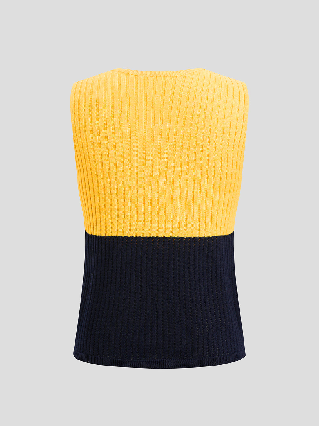 Flower Patch Knit Tank – Yellow Navy