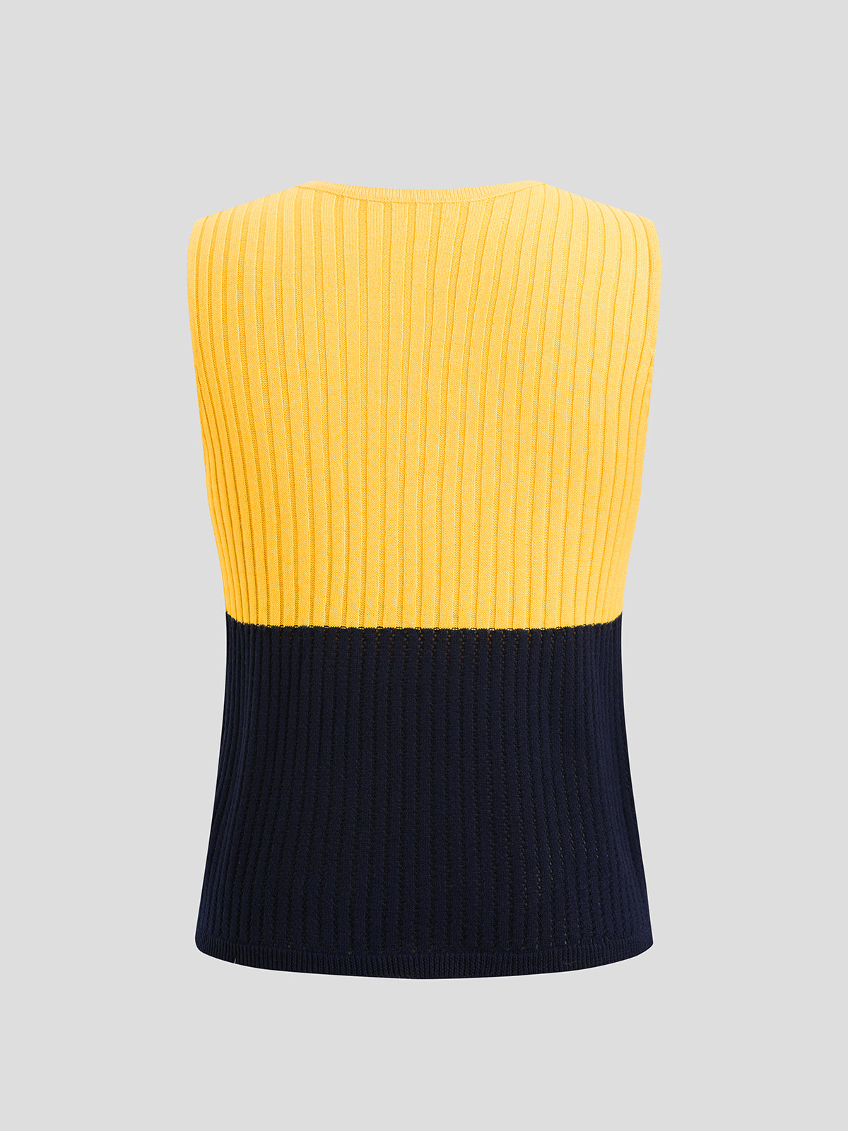 Flower Patch Knit Tank – Yellow Navy