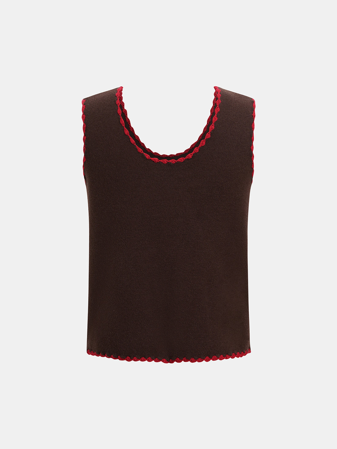 Diamond Court Knit Tank – Burgundy Mix