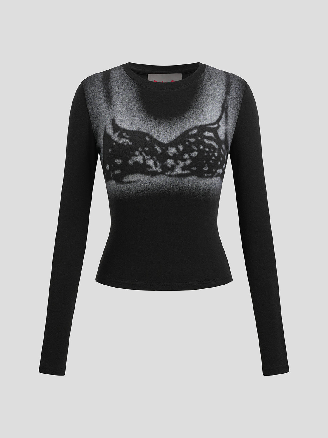 Night Sketch Sleeve Top -Black Ink