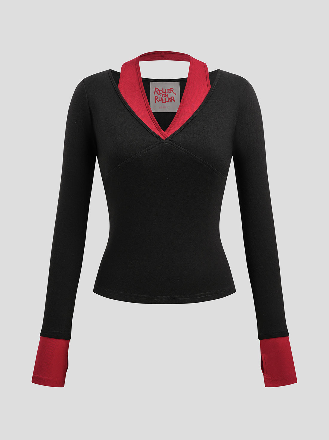 Peak Hour Sleeve Top - Ink Scarlet