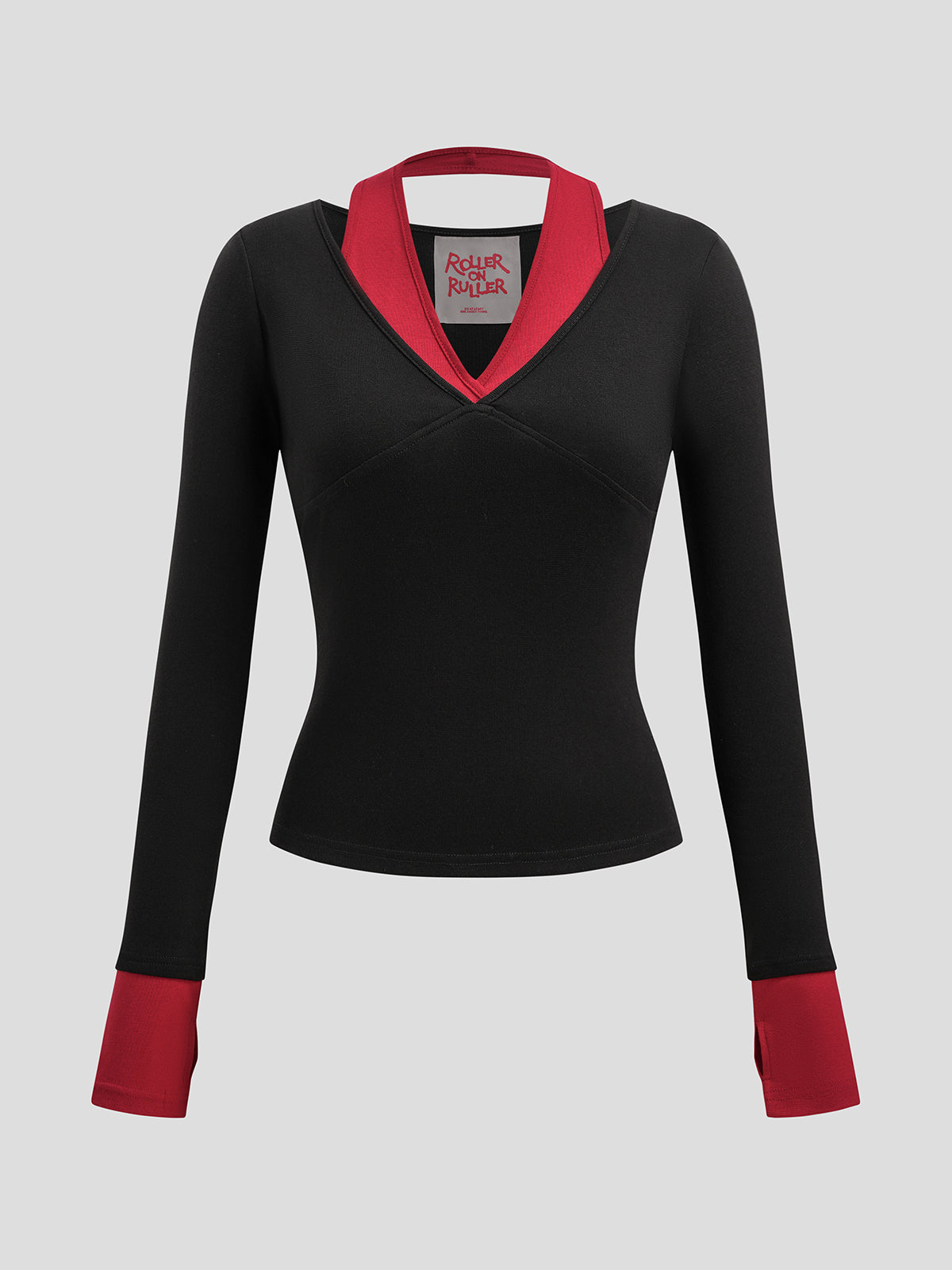 Peak Hour Sleeve Top - Ink Scarlet