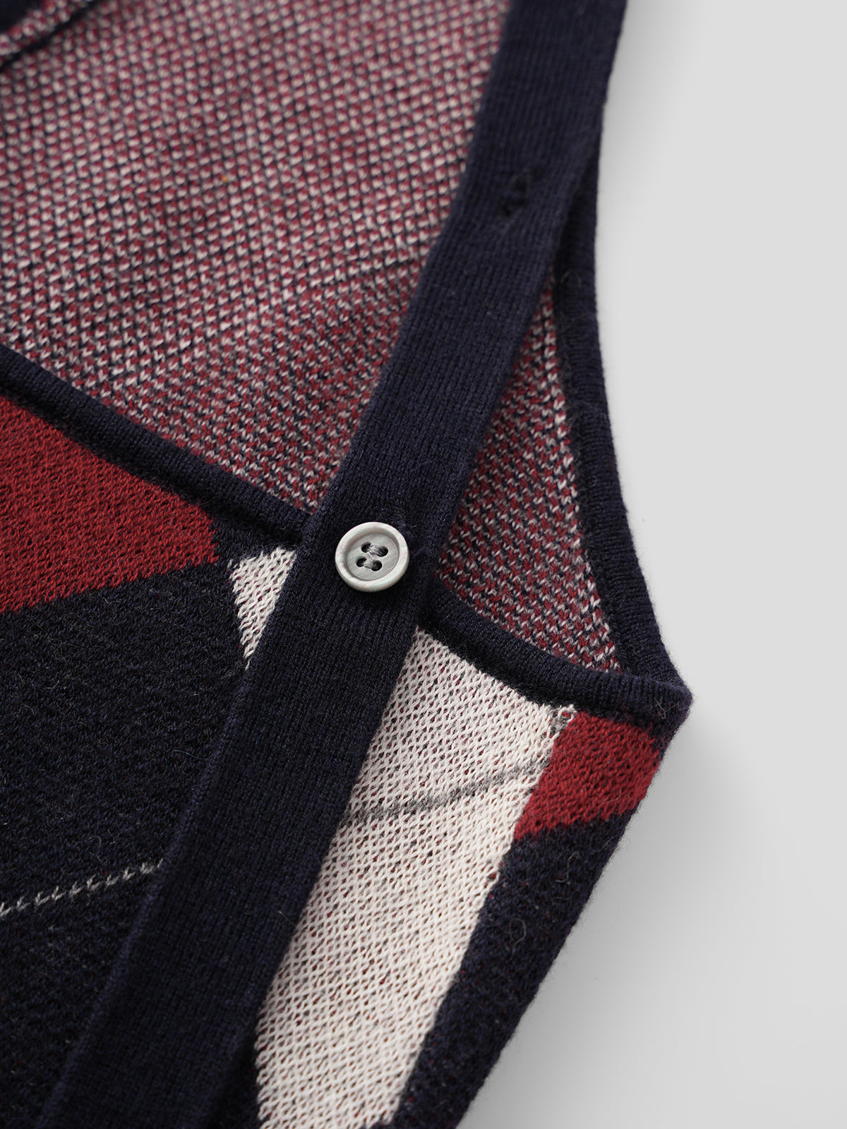 Cross Court Knit Top - Navy Red