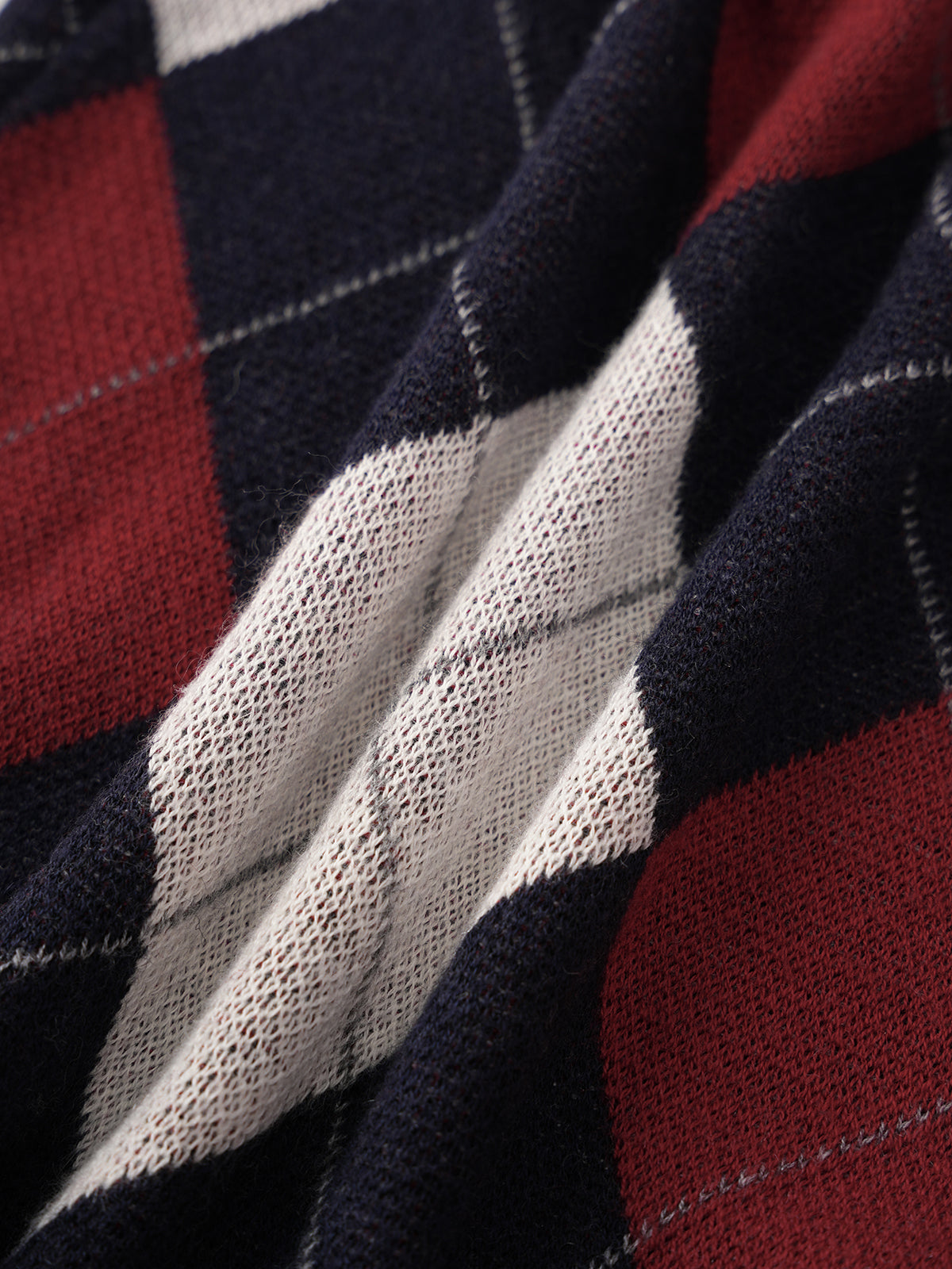 Cross Court Knit Top - Navy Red