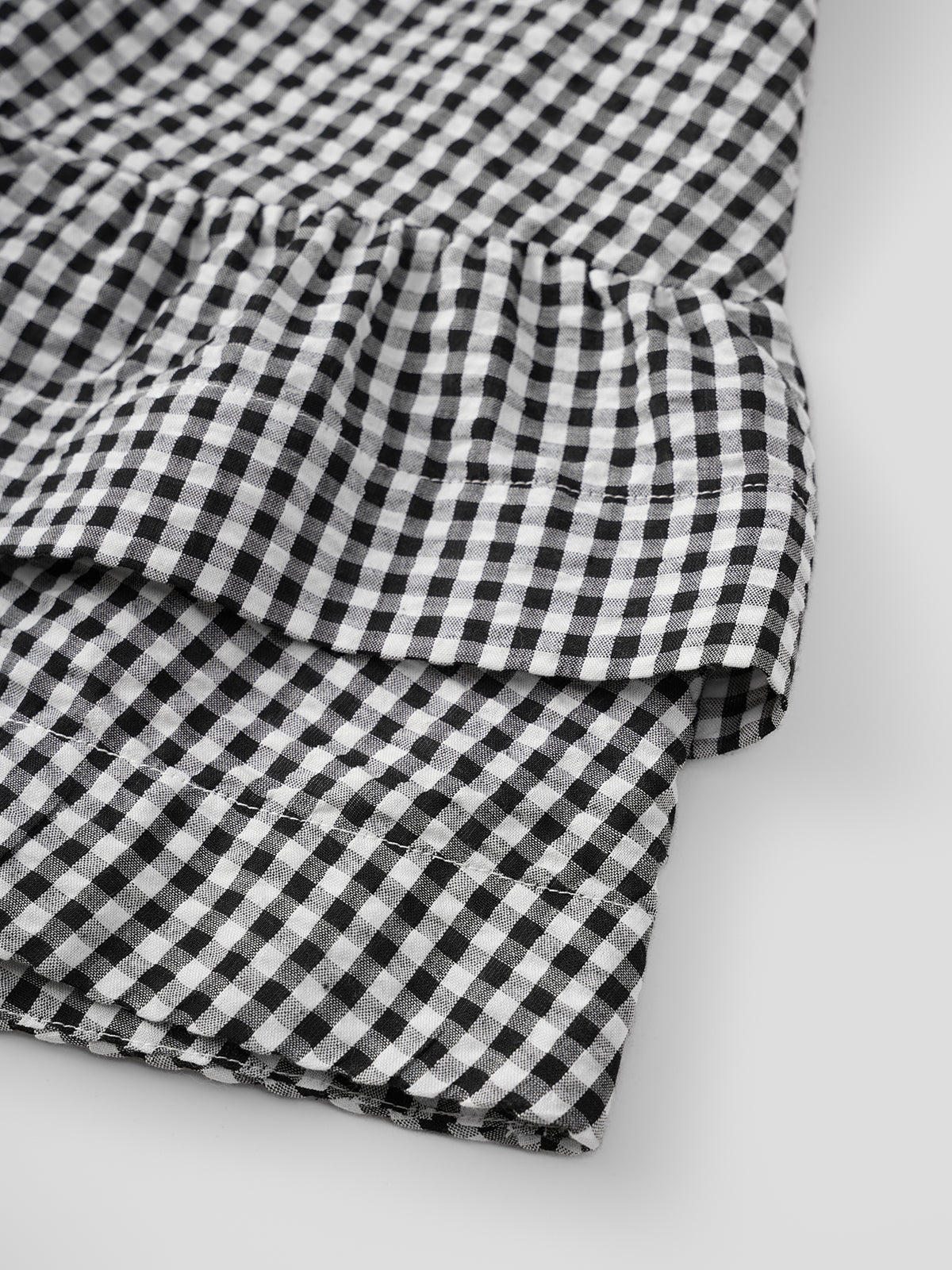 City Flirt Ruffle Tank Top – Black Check