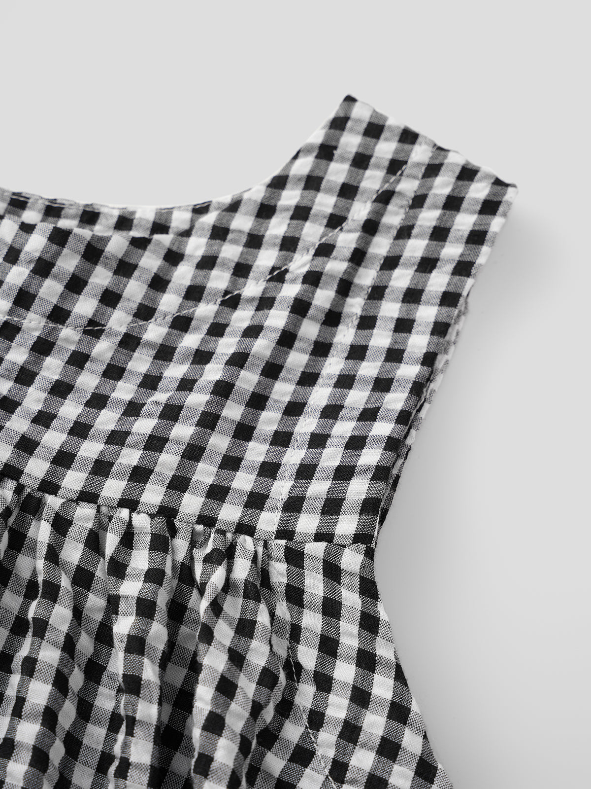 City Flirt Ruffle Tank Top – Black Check