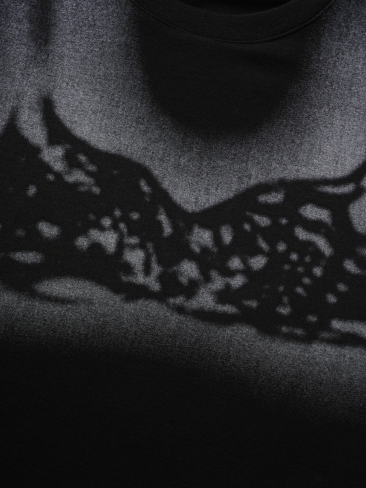 Night Sketch Sleeve Top -Black Ink