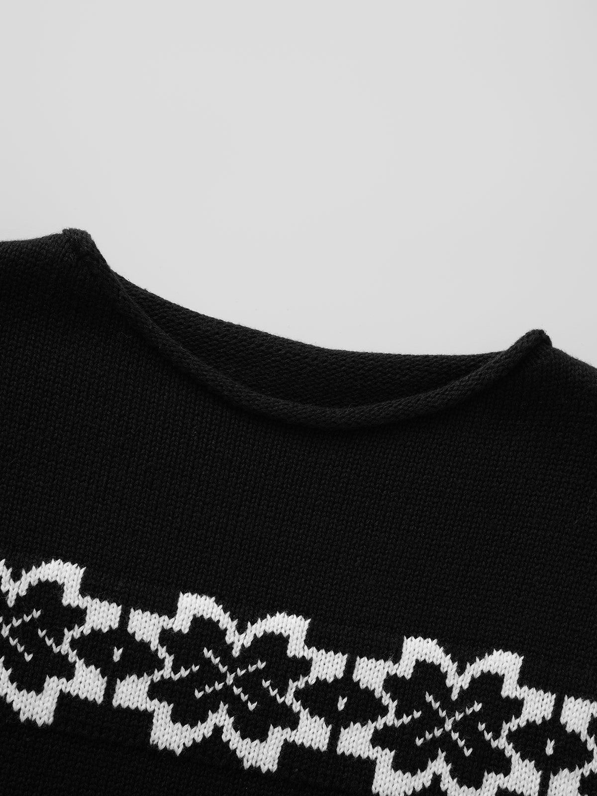 Bloom Band Knit Tee – Black White