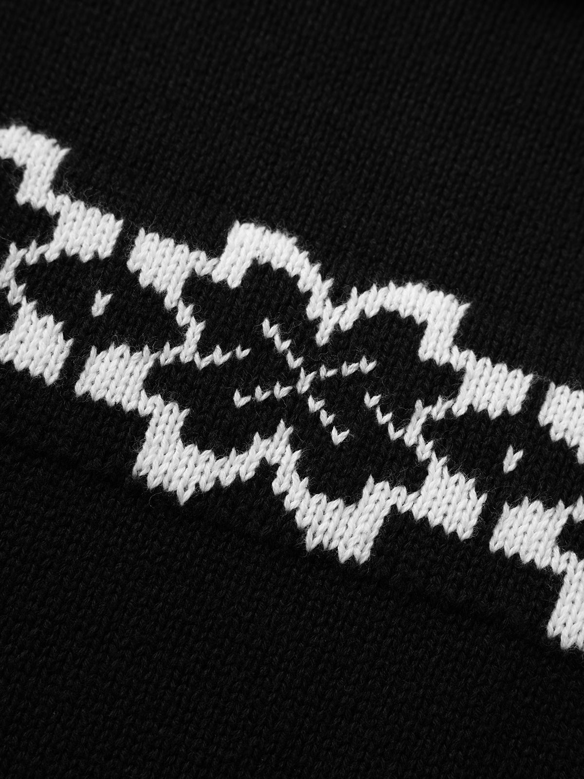 Bloom Band Knit Tee – Black White