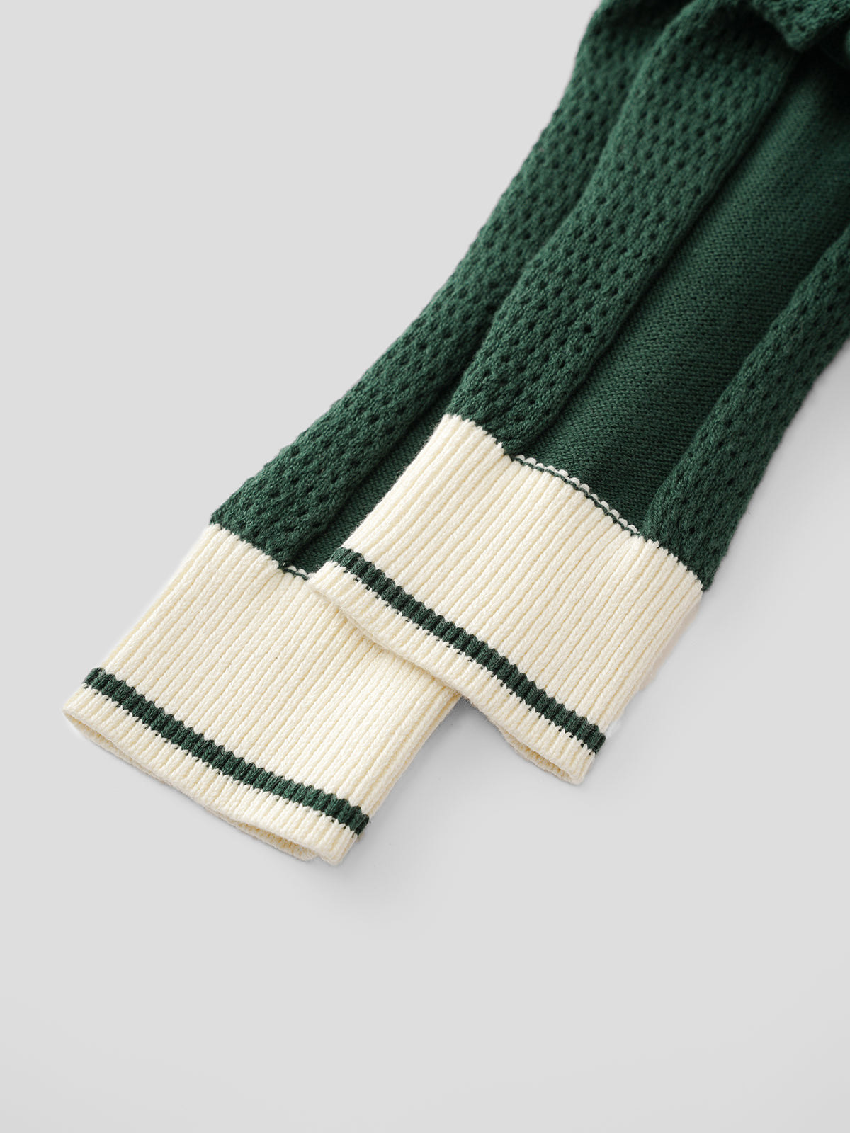 Varsity Jersey Polo Sweater - Green