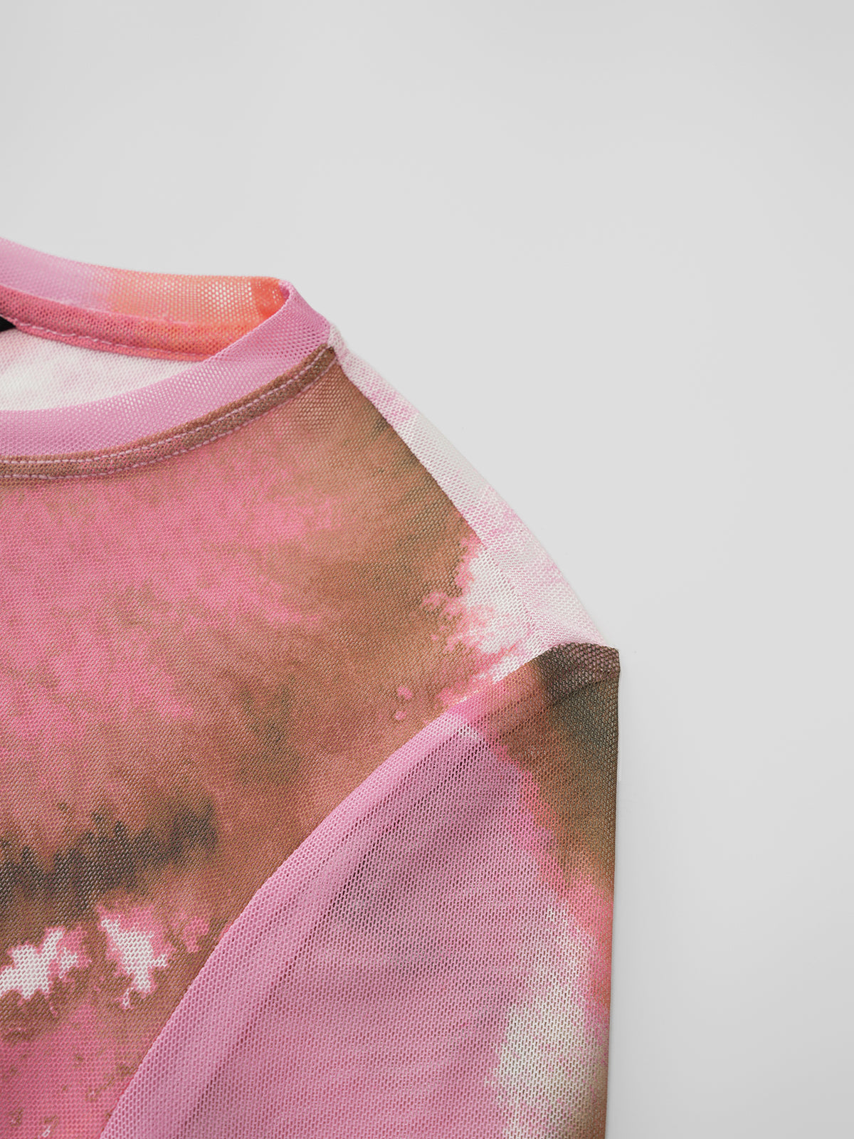 Tie-Dye Sheer Shell Top - Pink Pulse