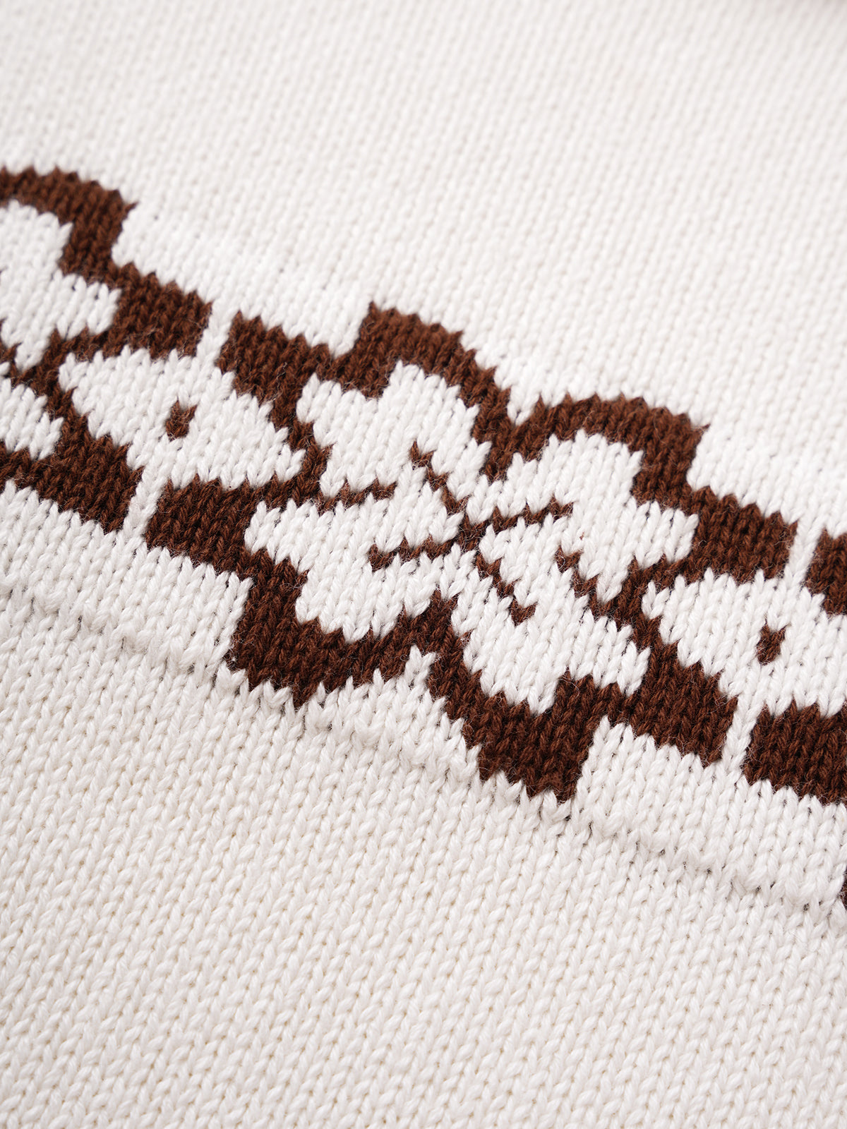 Bloom Band Knit Tee – White Brown