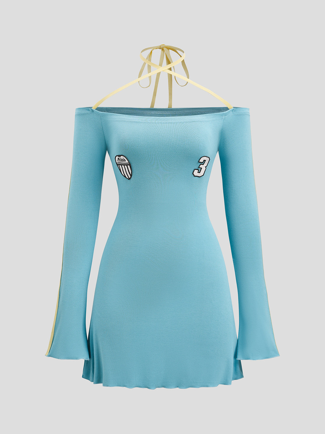 Court Number Three Knit Dress – Sky Blue