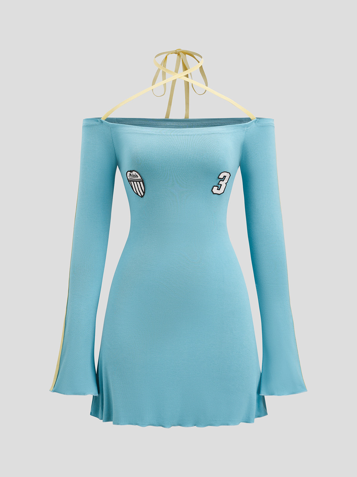 Court Number Three Knit Dress – Sky Blue
